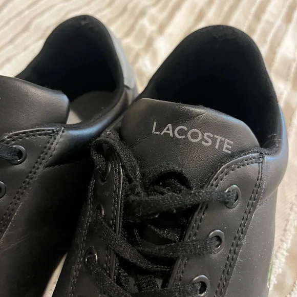 Lacoste Mens Shoes Size 12 Black Sneakers - Picture 7 of 10